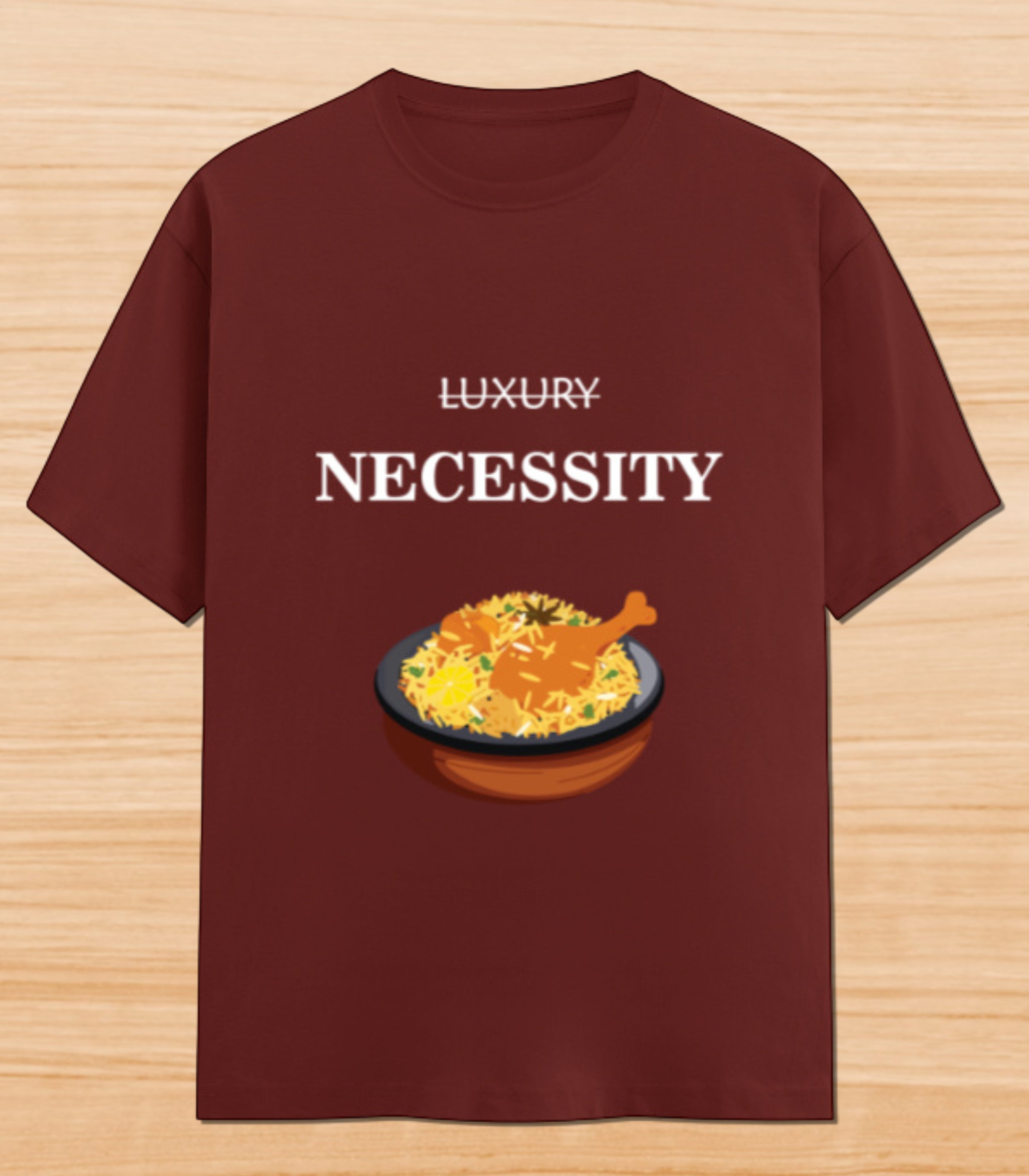 Biryani Luxury noy Necessity | Unisex Graphic T-shirt